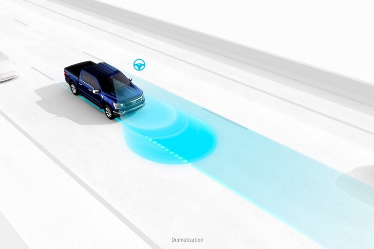 Dramatization white world of 2023 Ford F-150® Co-Pilot360™ Assist 2.0