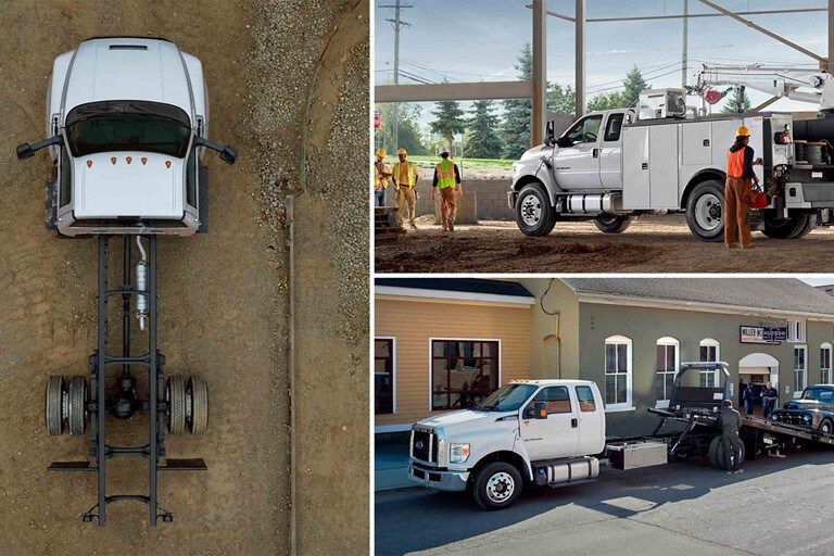 Ford Medium Duty Regular Cab, F-750 y F-650 SuperCab 2023 todas en Oxford White