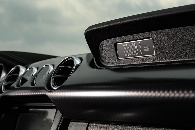 2023 Mustang® Mach 1® coupe instrument panel badge with unique chassis number