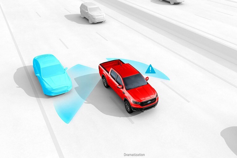 2023 Ford Ranger illustration showing Ford Co-Pilot360™ Technology