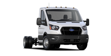 Se muestra una Ford Transit® Chassis Cab 2023 en Oxford White