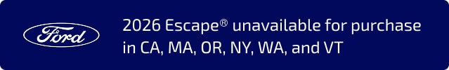 2026 Escape Availability