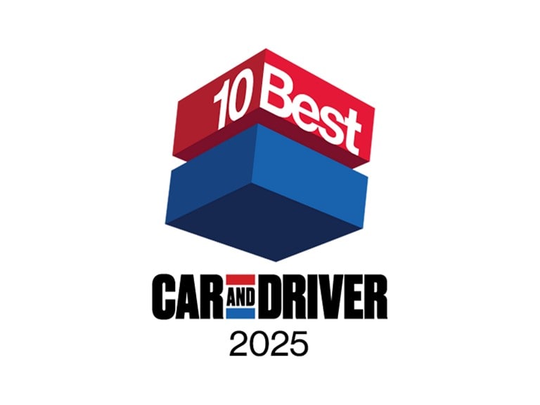 Car and Driver 10 Best 2025 badge