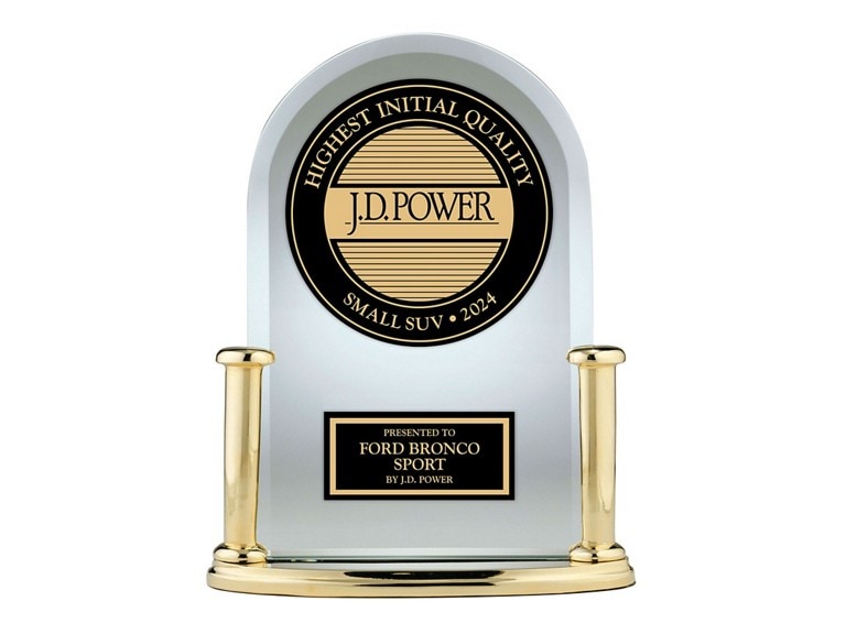 Bronco Sport JD Power Award badge