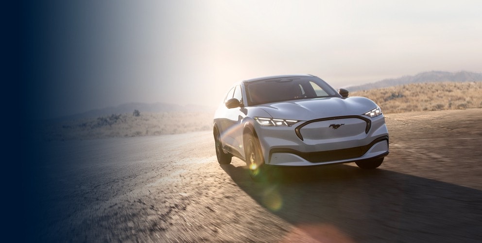 2026 Ford Mustang® Mach-E® on a long road