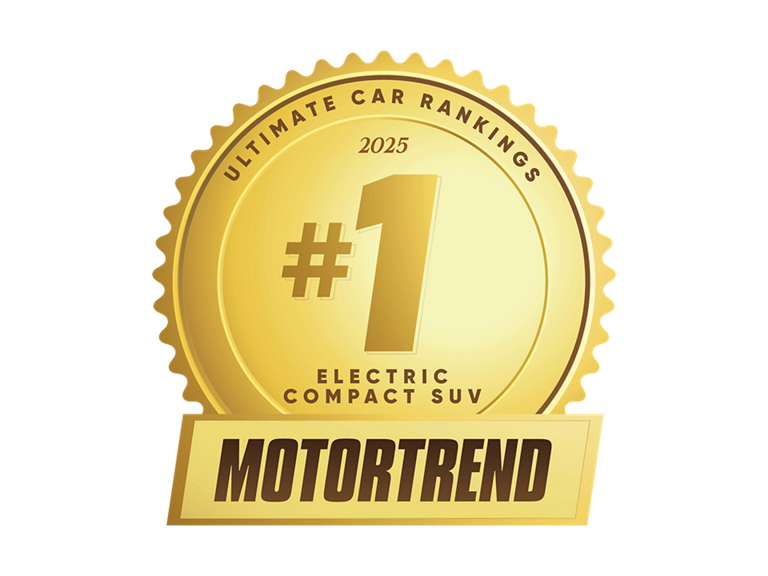 MotorTrend number 1 Electric Compact SUV badge
