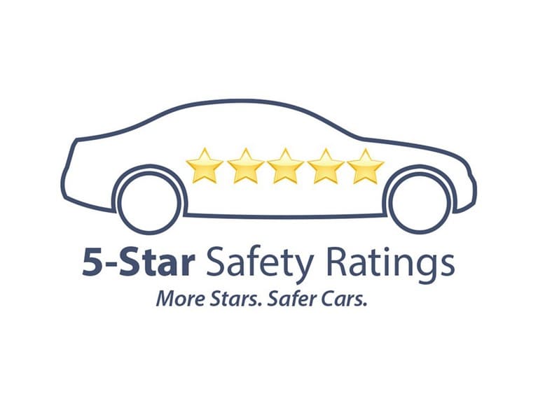 National Highway Traffic Safety Administration 5 star safety rating award