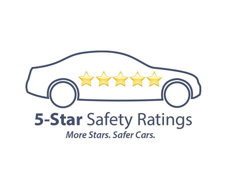 National Highway Traffic Safety Administration 5 star safety rating award
