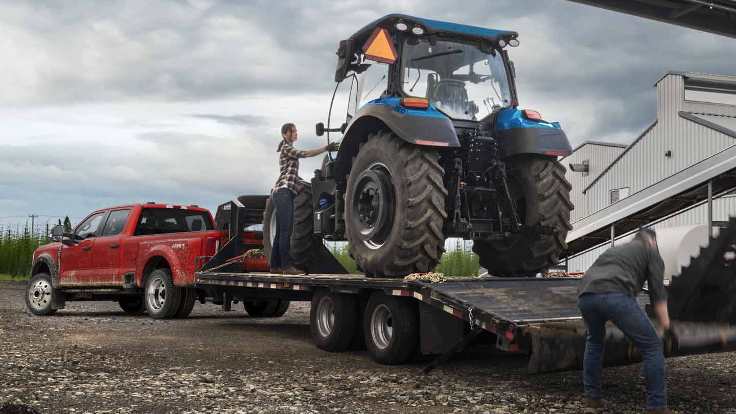 A Super Duty® parked in an out of the way camping site
