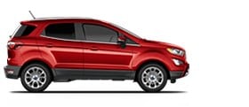 2020 Ford EcoSport shown in Ruby Red