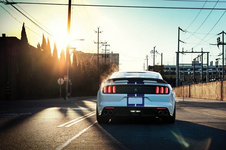 2019 Ford G T 350 shown from the rear and featuring the new decklid spoiler