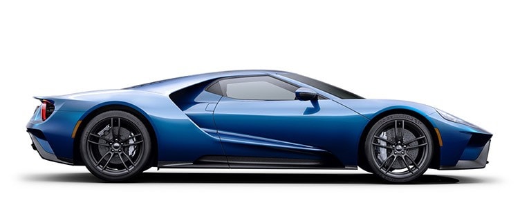 Ford GT supercar in profile