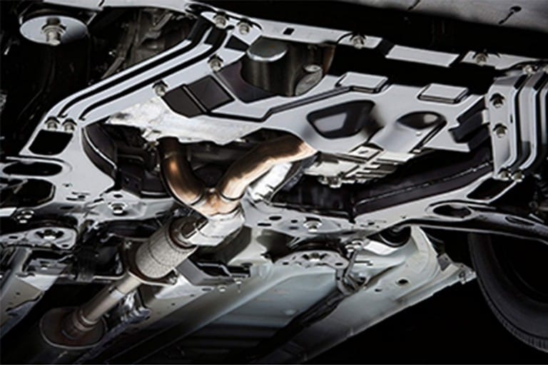 Underside view of the ford police interceptor utility