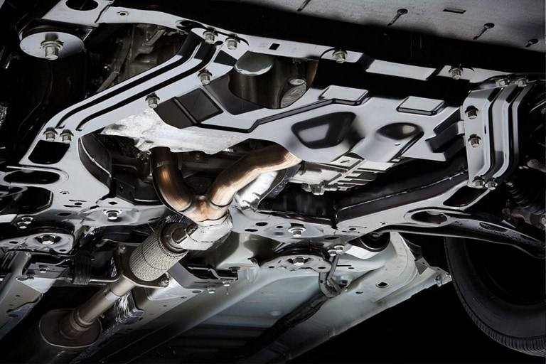 Underside view of the ford police interceptor utility