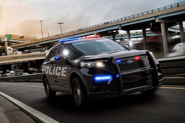 Ford police interceptor on patrol