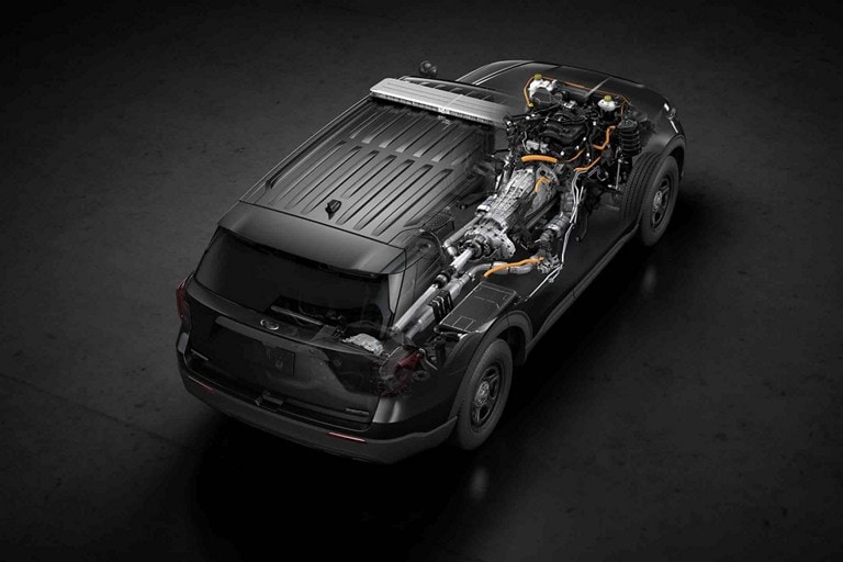 Cutaway view of ford police interceptor utility
