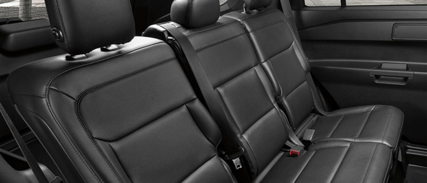 Rear seating of the ford police interceptor utility