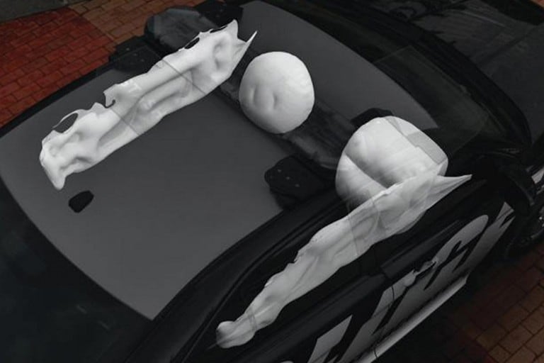 Ford police interceptor airbags deployed