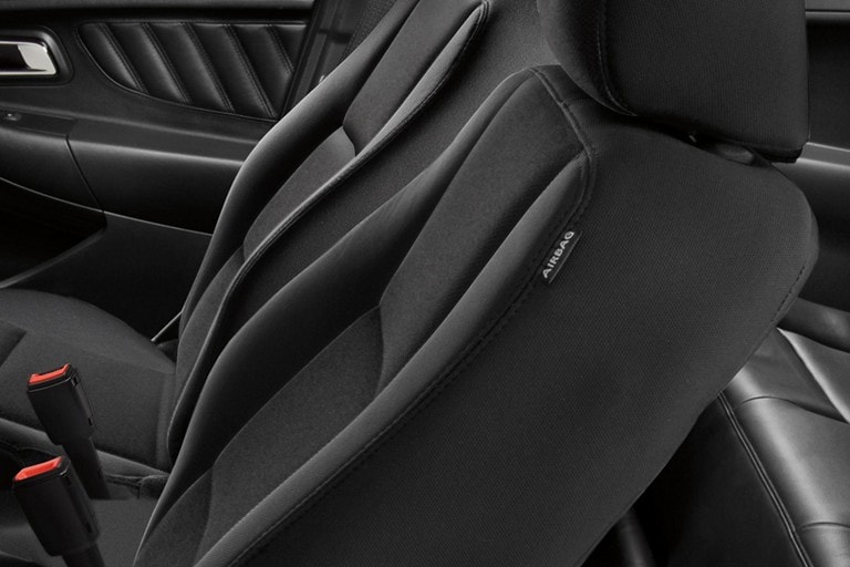 Close up of a seat airbag tag