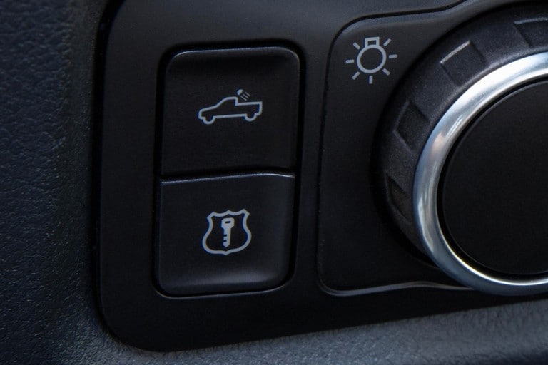 Close-up of the Police Engine Idle button