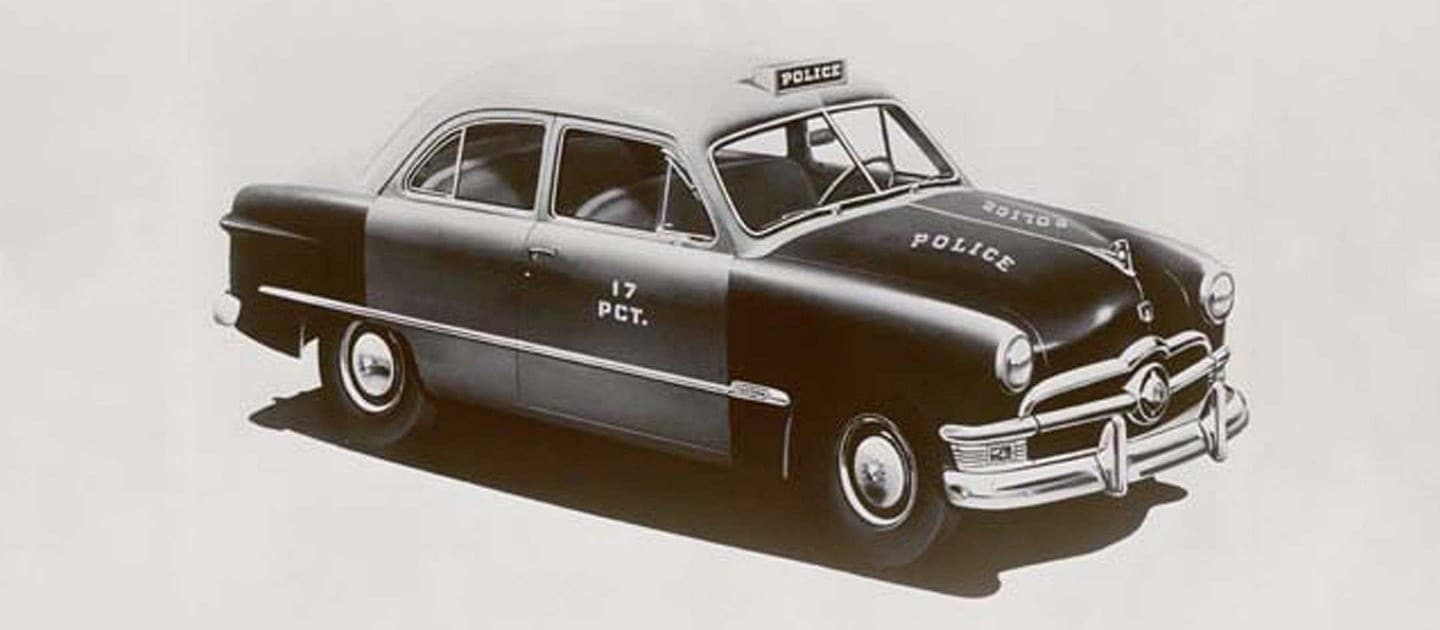 Vintage ford police car