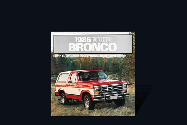 cover of 19 86 Ford Bronco vehicle brochure