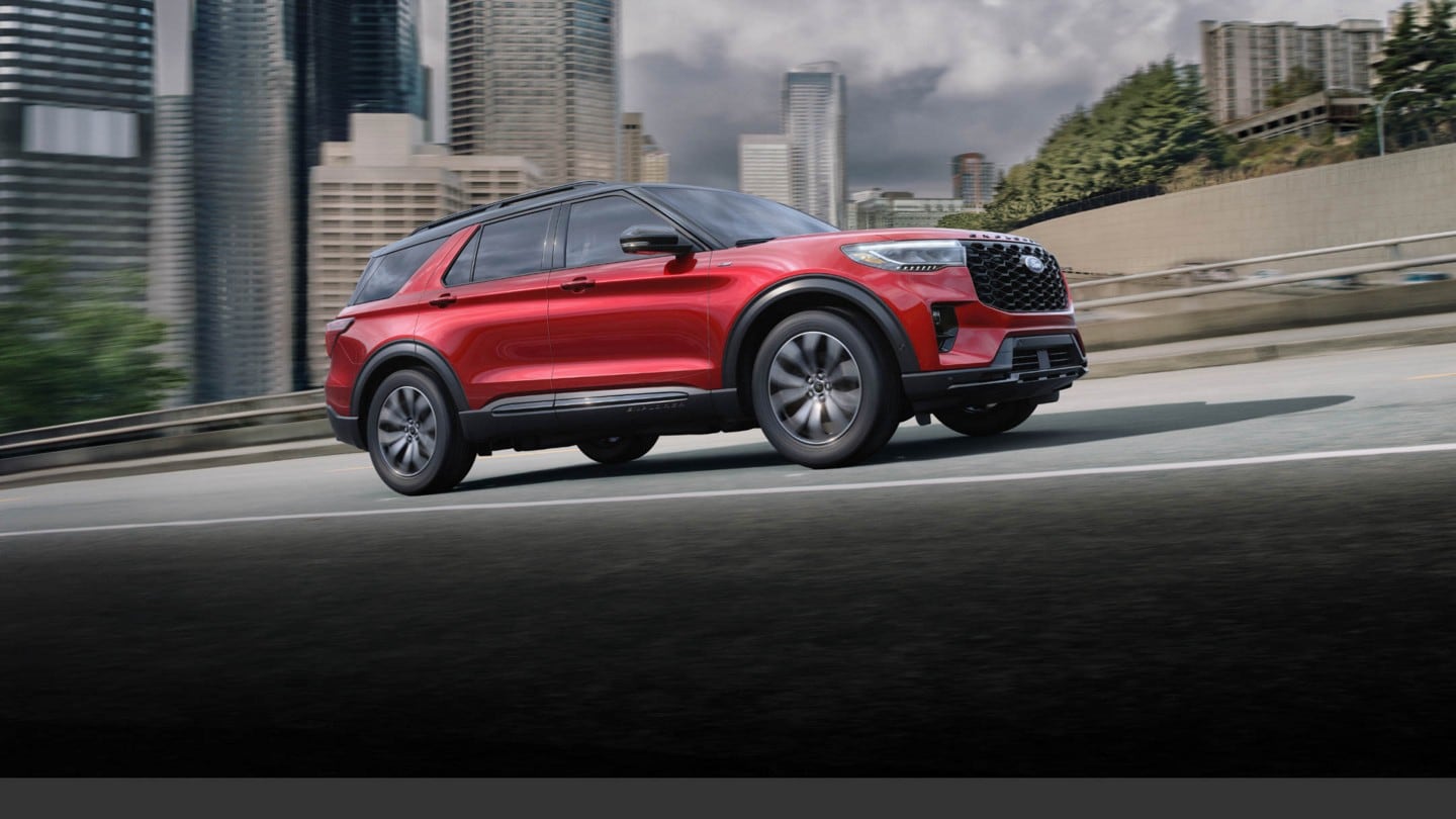 A 2024 Ford Explorer being driven on highway