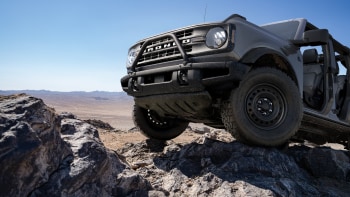 Steel Bash Plates Under Front Section of Vehicle