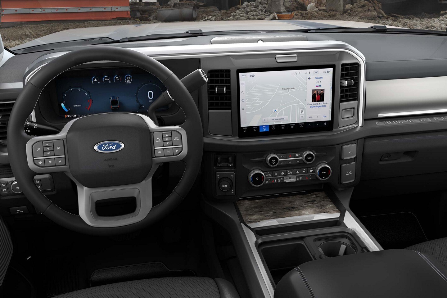 2025 Ford Super Duty® Chassis Cab LARIAT® model interior shown in Baja