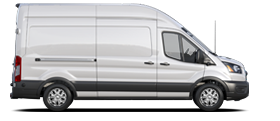 Se muestraÁngulo del perfil lateral de la Van Comercial Ford E-Transit™  2023
