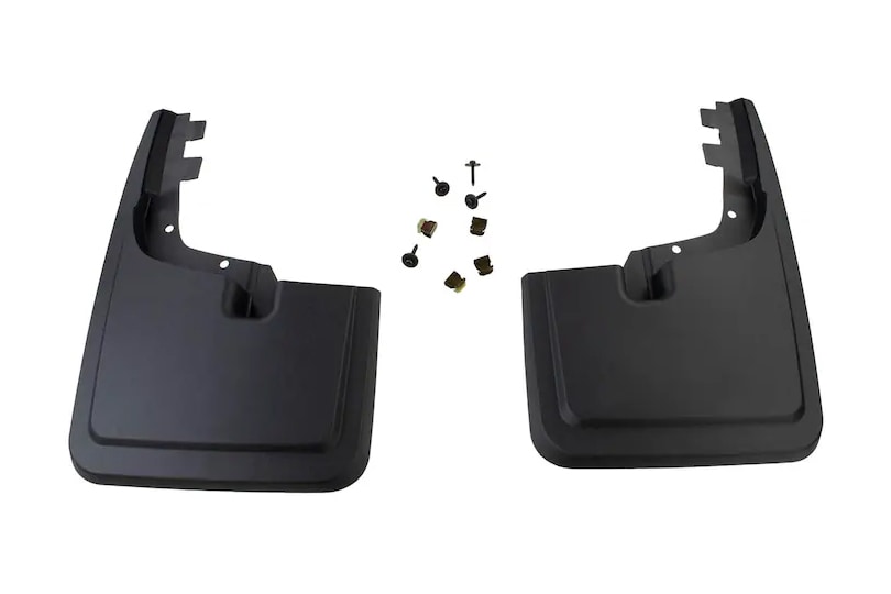 Front and Rear Molded Splash Guards without Wheellip Molding