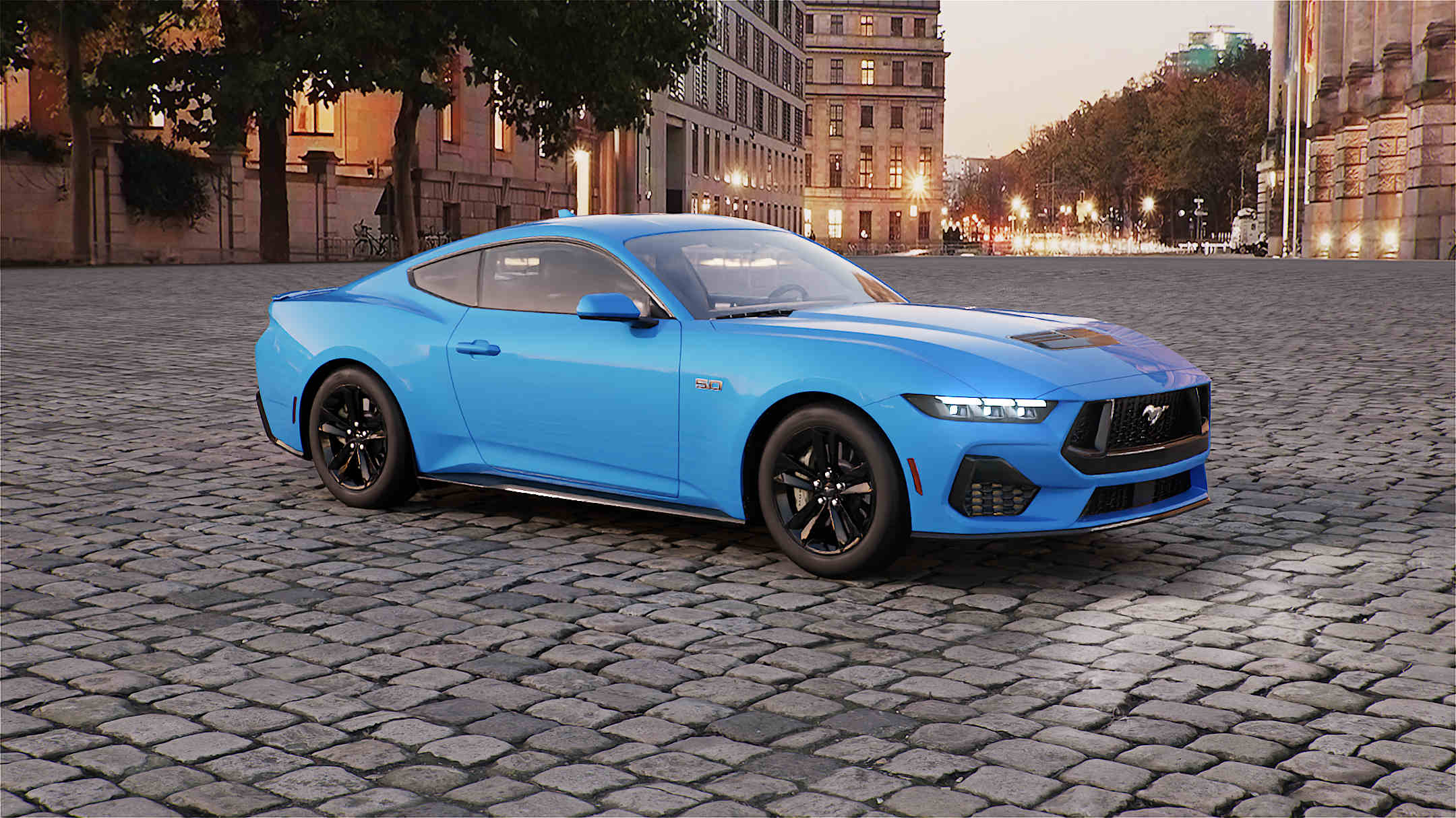 2024 blue Mustang GT Premium Fastback