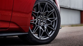 Red Painted with White Logo Brake Calipers