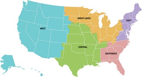 Map of Market Areas