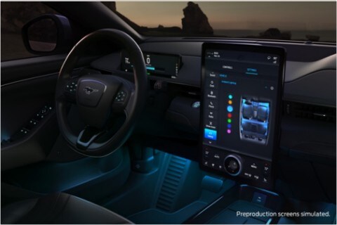 Mustang Mach-E interior preduction sceens simulated