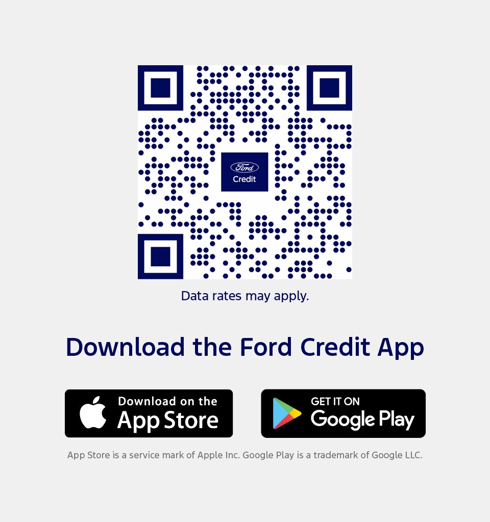 Scan QR code to download the Ford Credit Mobile App