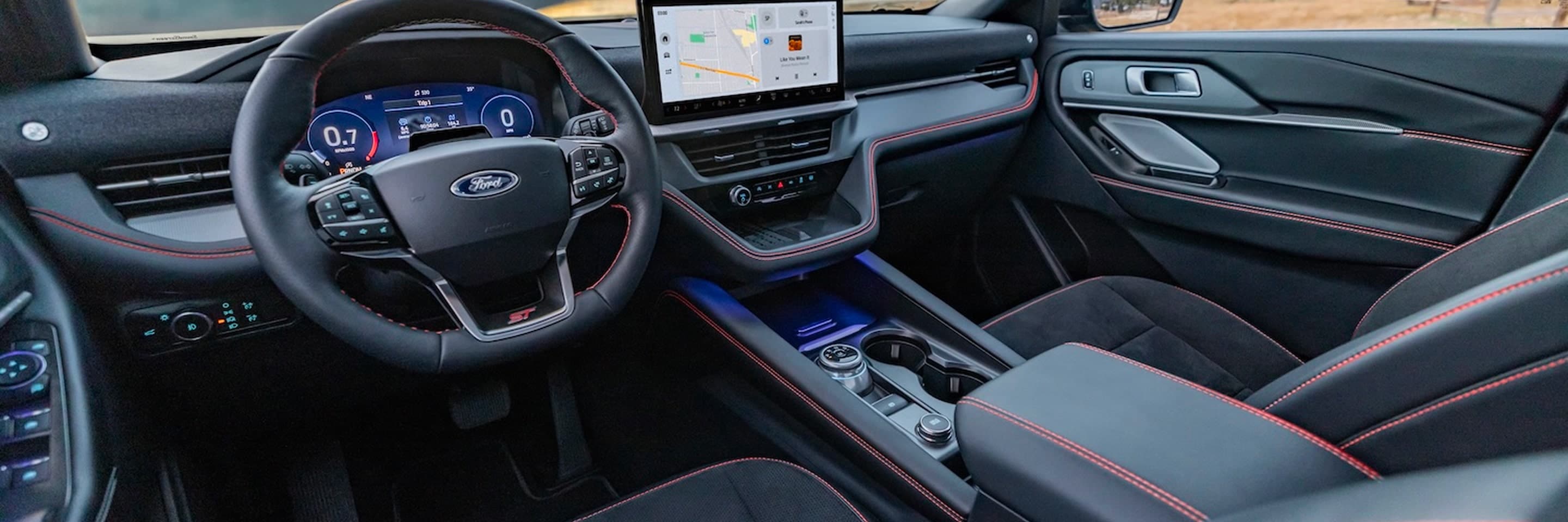 The interior of a 2025 Ford Explorer.