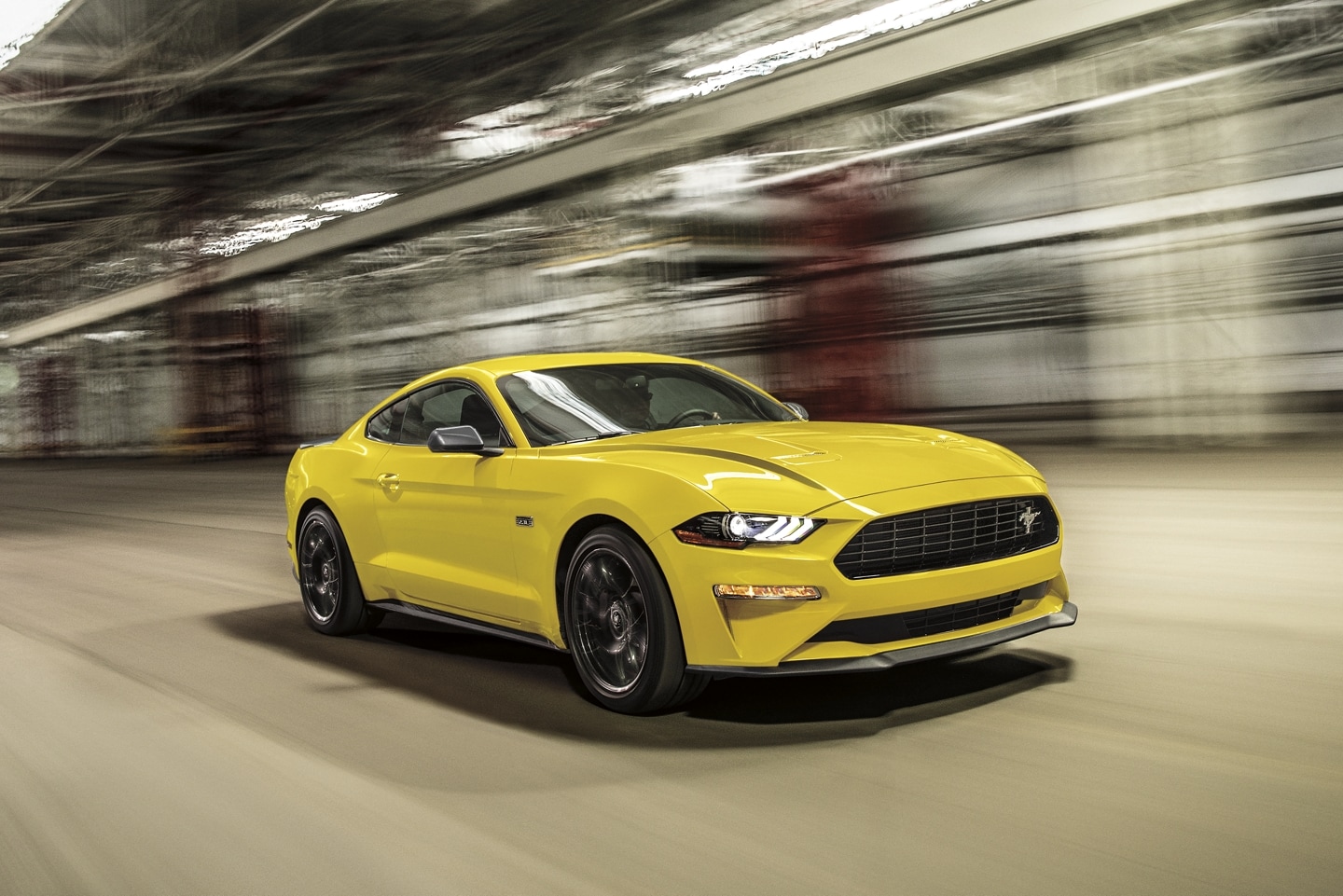 A 2021 Ford Mustang with the high performance package
