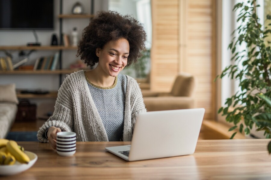 Person using a laptop