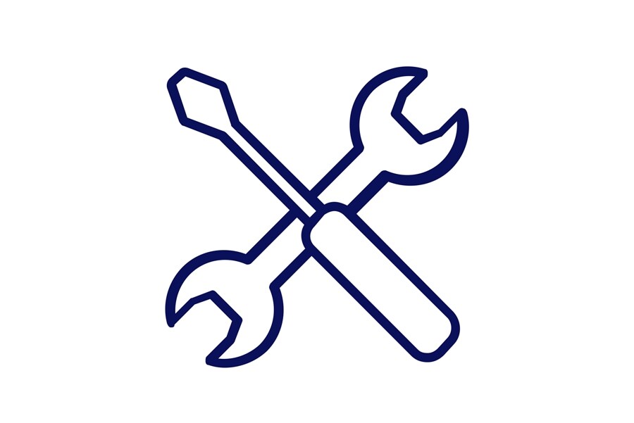 Icon of a wrench and a screwdriver