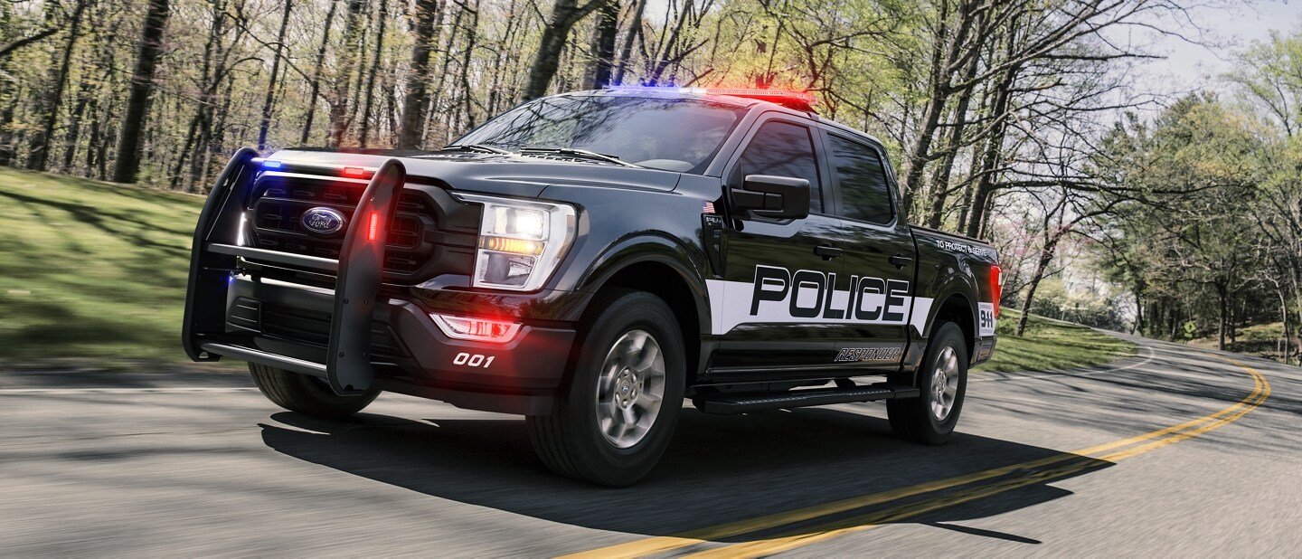 The f 1 50 police responder on patrol in a suburban neighborhood