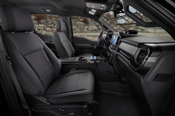 Interior cabin of the 2021 Ford F-150 Police Responder®