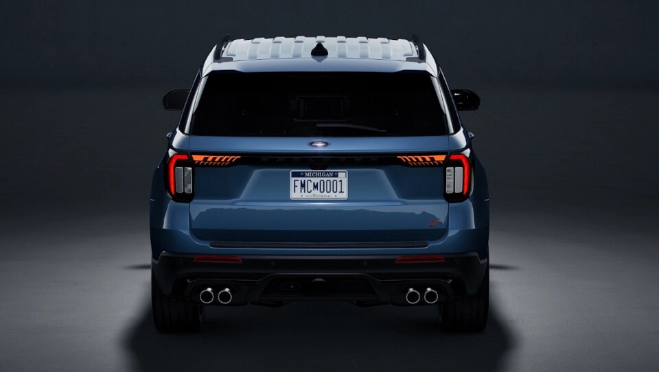 A 2025 Explorer with its LED taillamps turned on
