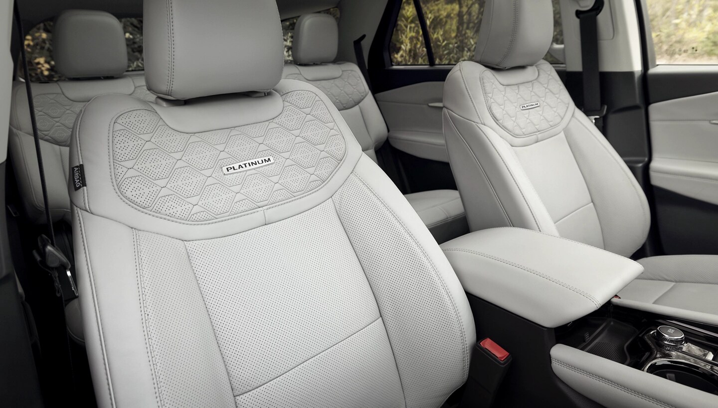 Leather seats inside a 2025 Ford Explorer® Platinum®