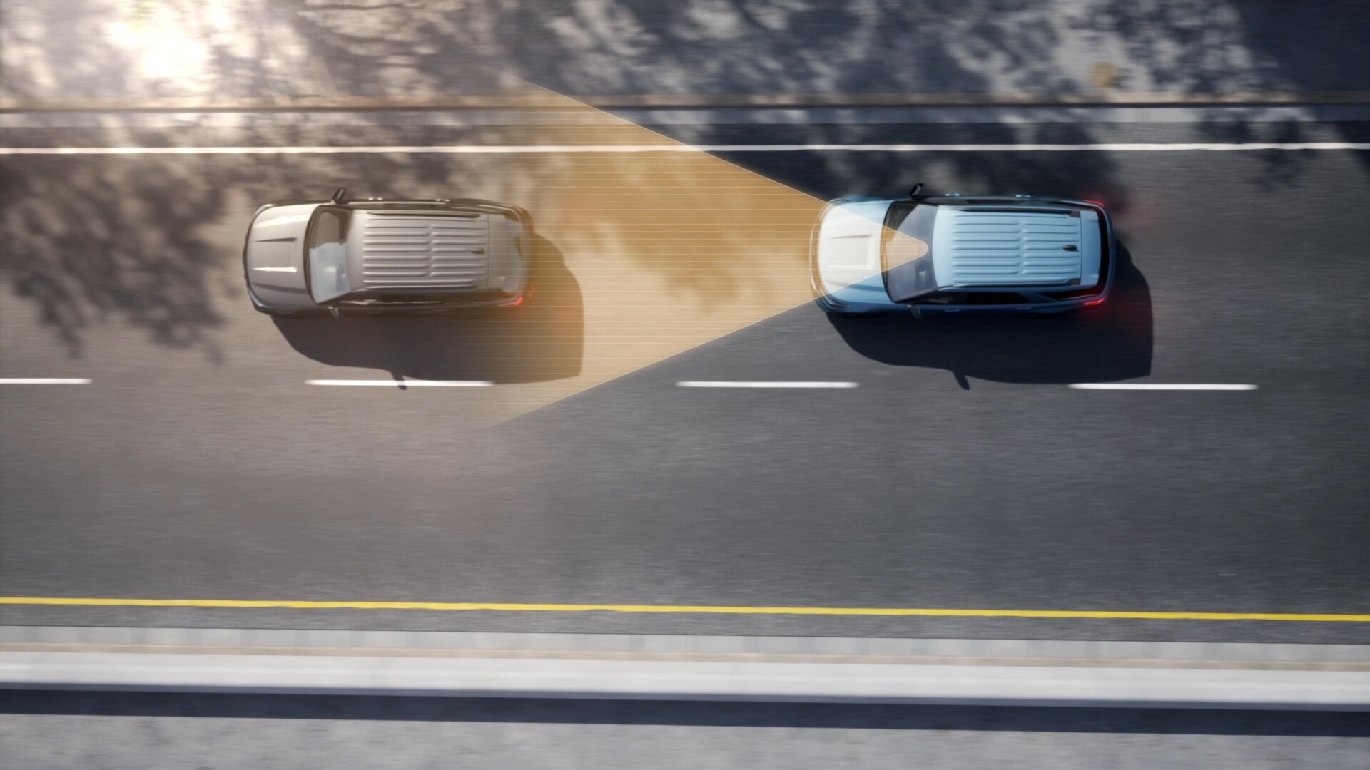 Visual render of the ford explorer sensors using the evasive steering assist, lane keeping system and Pre-collision sensors 