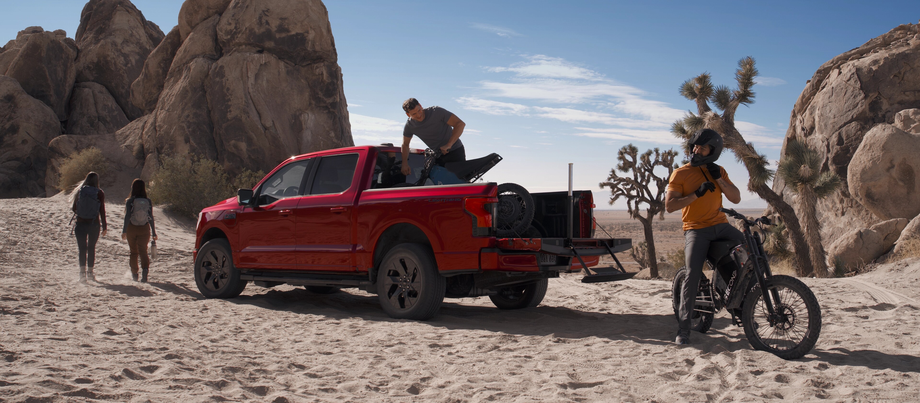 2025 ford f-150 lightning in desert 