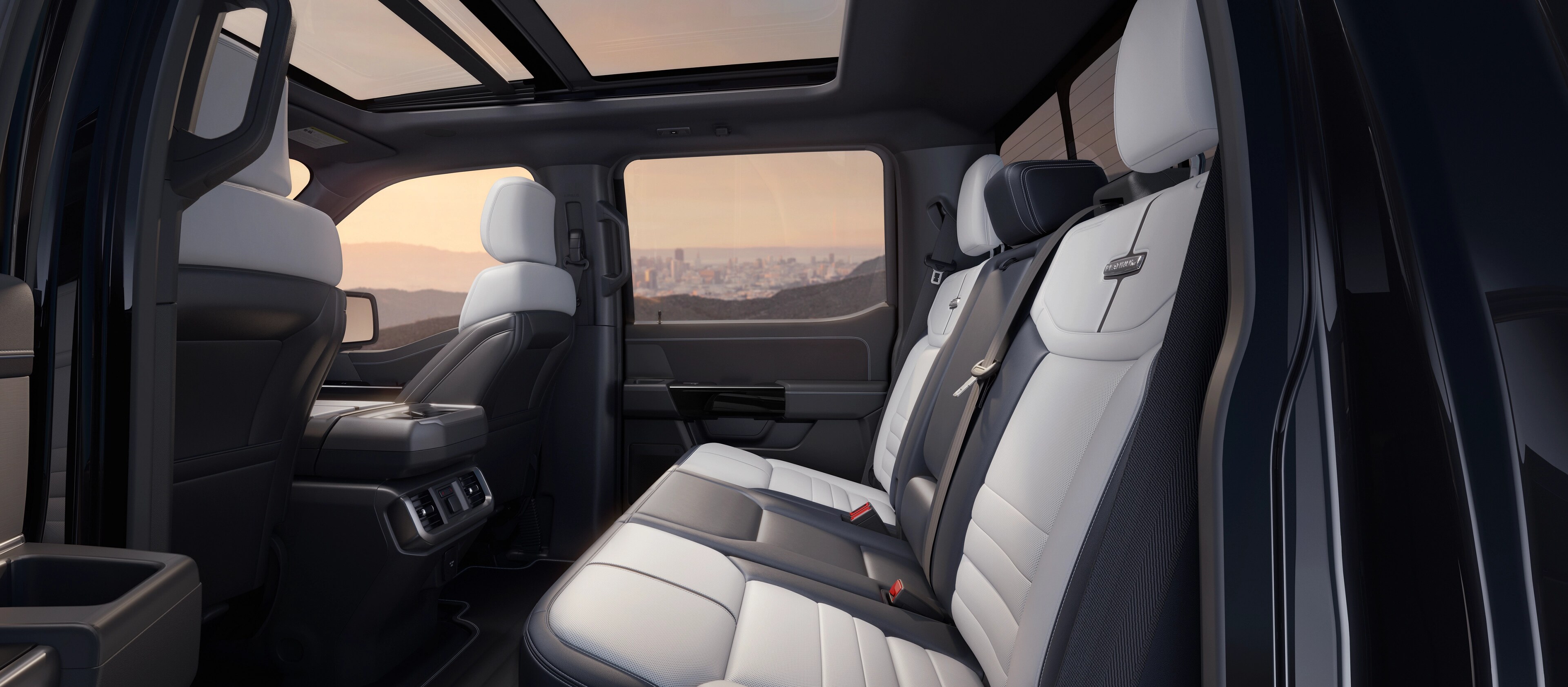 2025 ford f-150 lightning backseat 