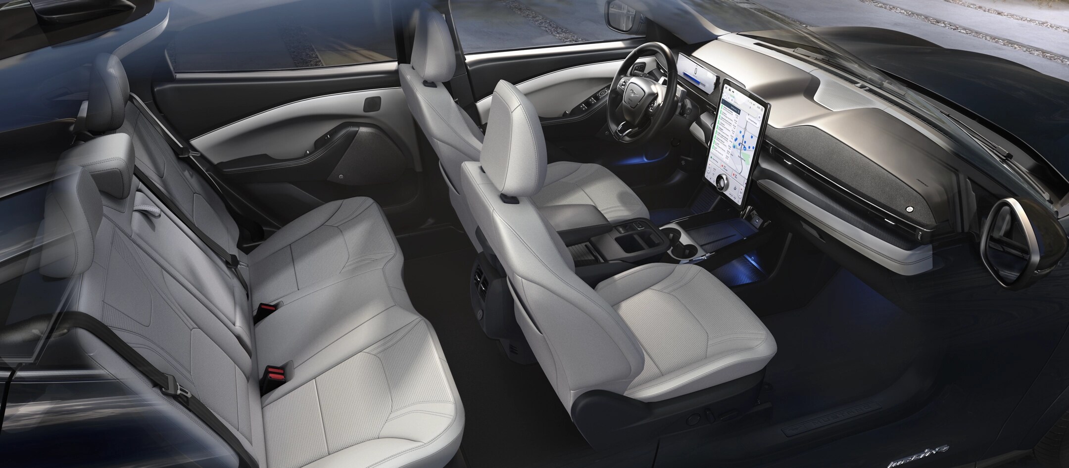 2025 Mustang Mach-E front and back seat interior