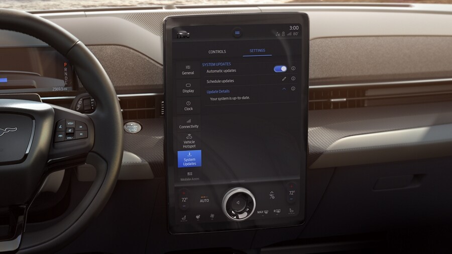 Close view of touchscreen with SYNC® 4 technology