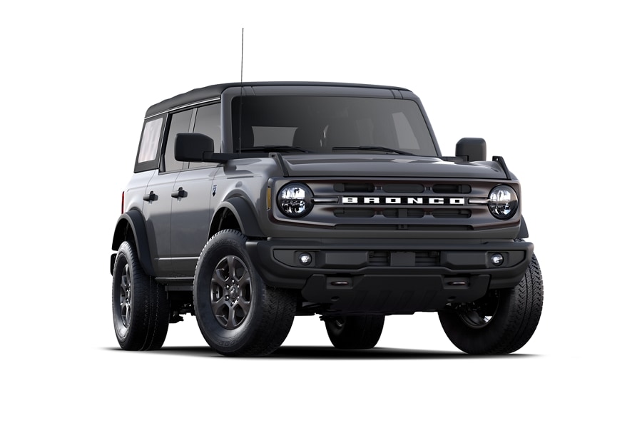 Four-door 2023 Ford Bronco® Big Bend® model shown in Carbonized Gray Metallic